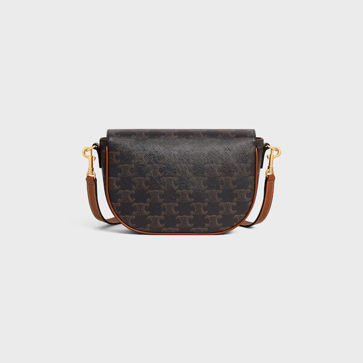 FOLCO SHOULDER BAG IN Triomphe Canvas and Calfskin