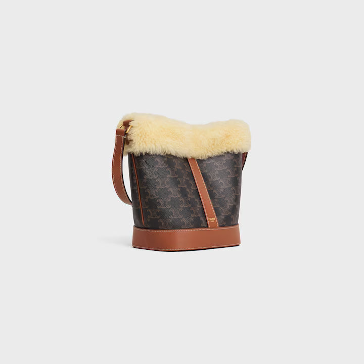 Small Bucket in TRIOMPHE CANVAS AND SHEARLING
