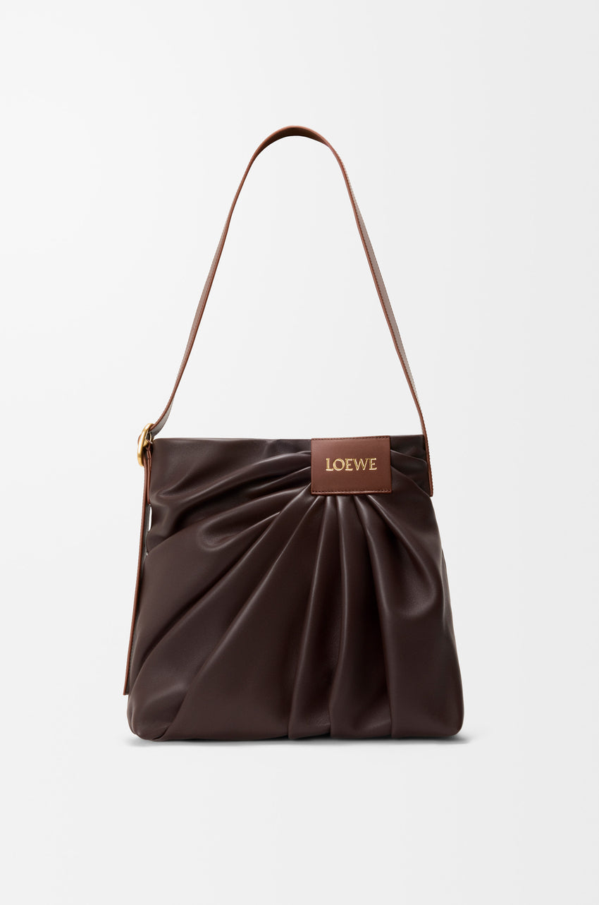 Draped tote in mellow nappa lambskin
