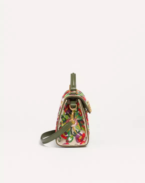 Valentino Garavani Vsling Mini Embroidered Handbag With Jewel Logo