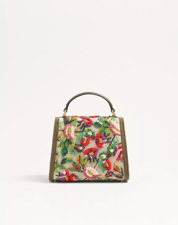 Valentino Garavani Vsling Mini Embroidered Handbag With Jewel Logo