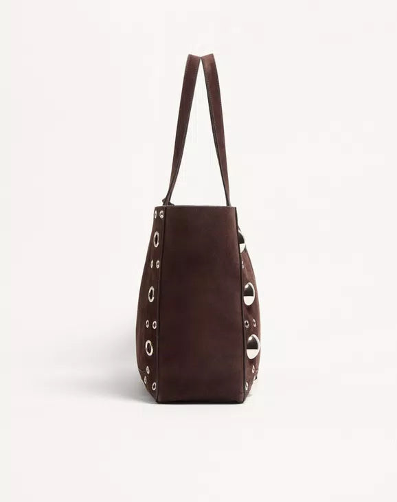 Valentino Garavani Nellcôte Suede Shopping Bag