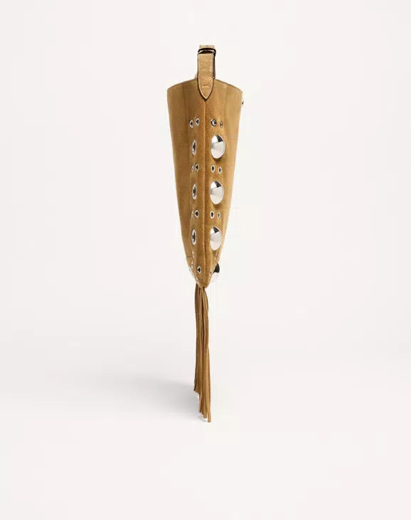 Valentino Garavani Nellcôte Suede Shoulder Bag With Fringes