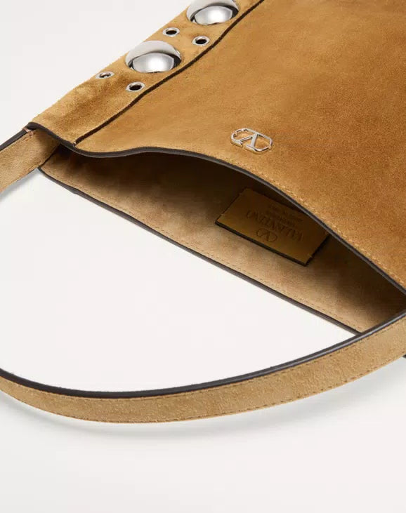 Valentino Garavani Nellcôte Suede Shoulder Bag With Fringes
