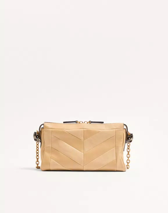Valentino Garavani Panthea small shoulder bag in nappa leather with a chevron pattern