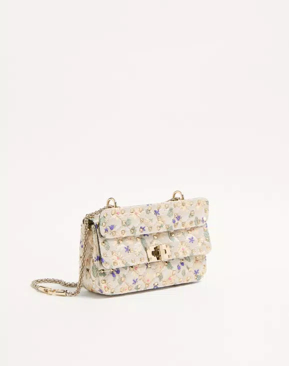 Valentino Garavani Rockstud Spike Small Jacquard Bag