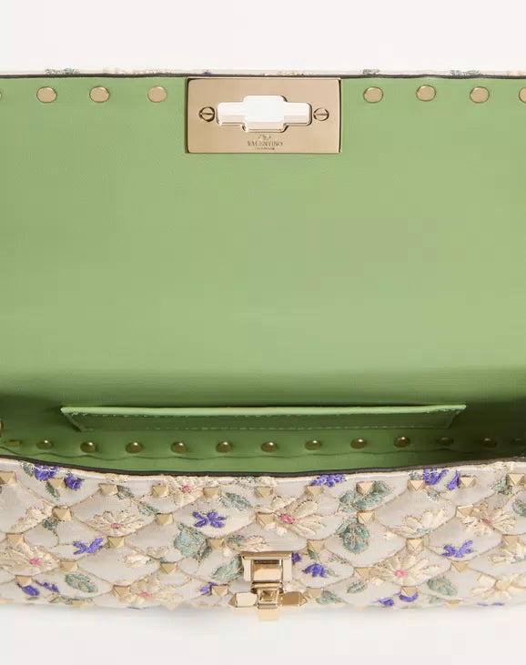 Valentino Garavani Rockstud Spike Small Jacquard Bag