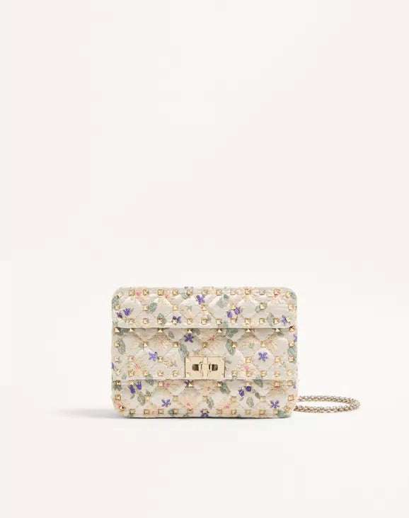 Valentino Garavani Rockstud Spike Small Jacquard Bag