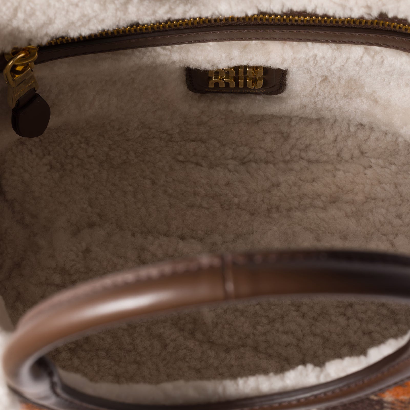 IVY plaid and shearling bag