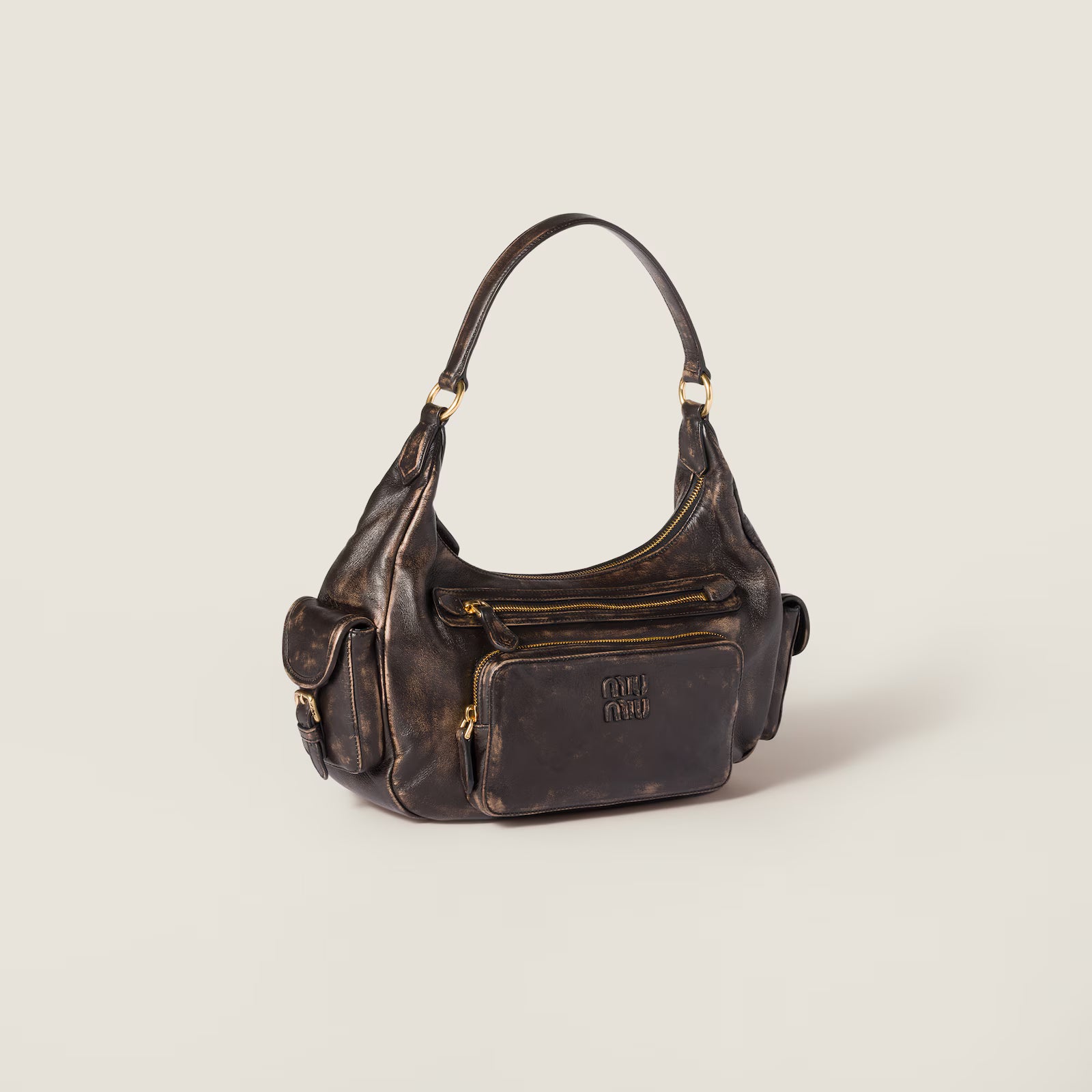 Pocket nappa leather bag