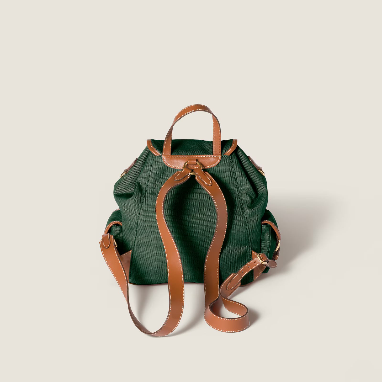 Canvas and leather backpack