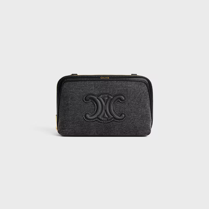 Clutch on Chain Cuir triomphe IN DENIM