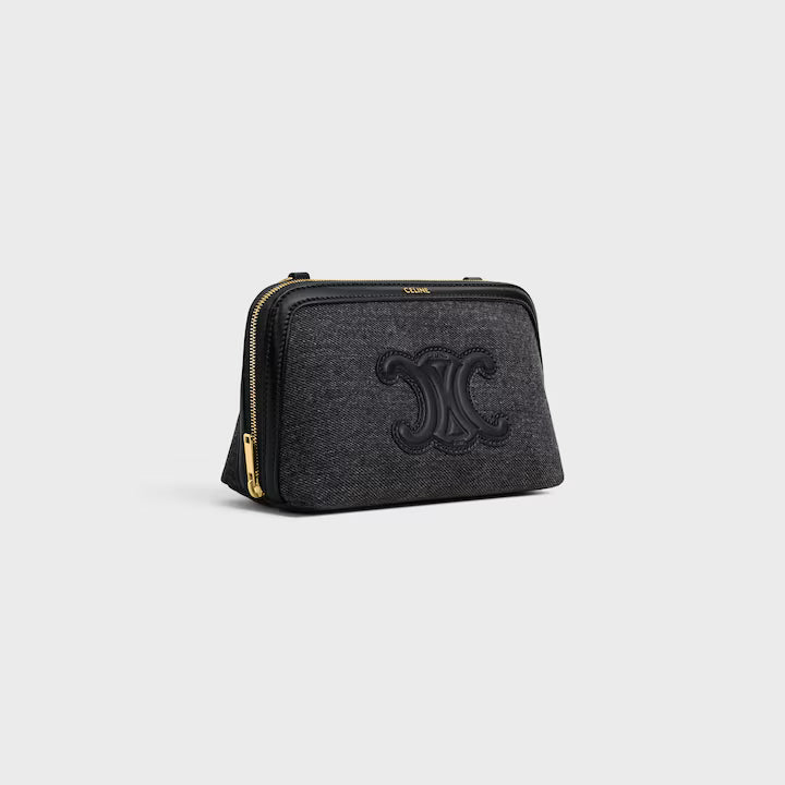 Clutch on Chain Cuir triomphe IN DENIM
