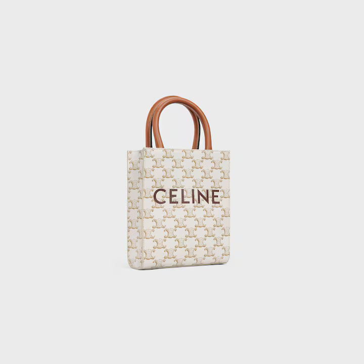 Mini Vertical Cabas IN Triomphe Canvas with Celine print