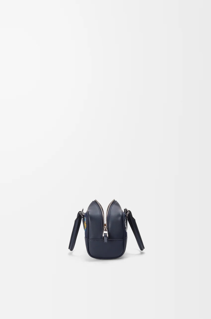 Cats Amazona 23 cropped bag in embroidered denim