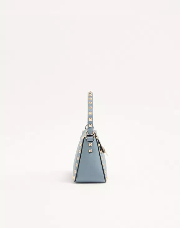 Small Rockstud Grainy Calfskin Crossbody Bag