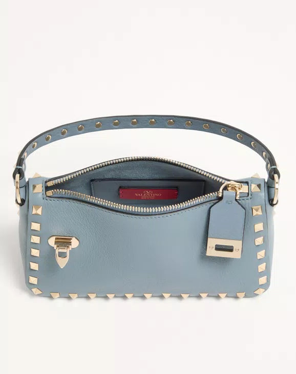 Small Rockstud Grainy Calfskin Crossbody Bag
