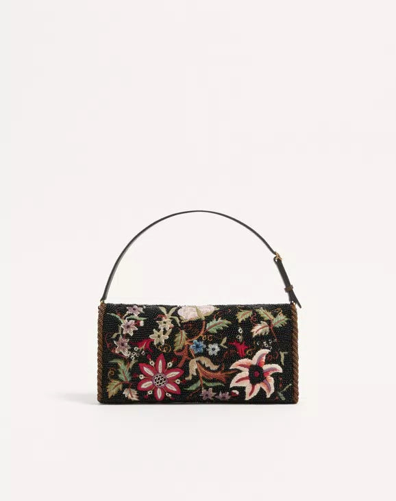 Valentino Garavani DeVain Embroidered Small Shoulder Bag