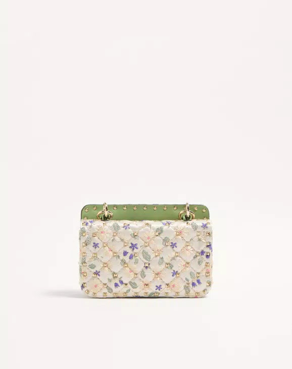 Valentino Garavani Rockstud Spike Small Jacquard Bag