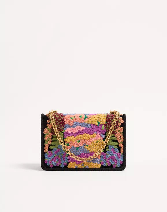 Valentino Garavani Vain Embroidered Shoulder Bag