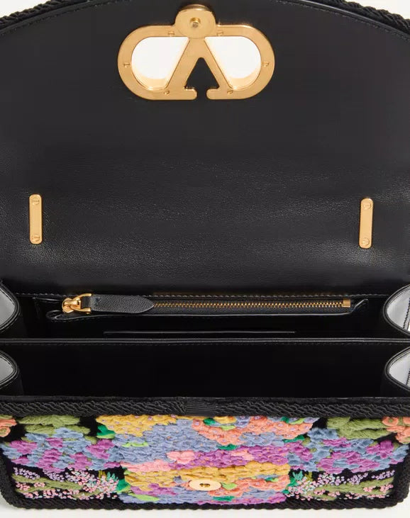 Valentino Garavani Vain Embroidered Shoulder Bag