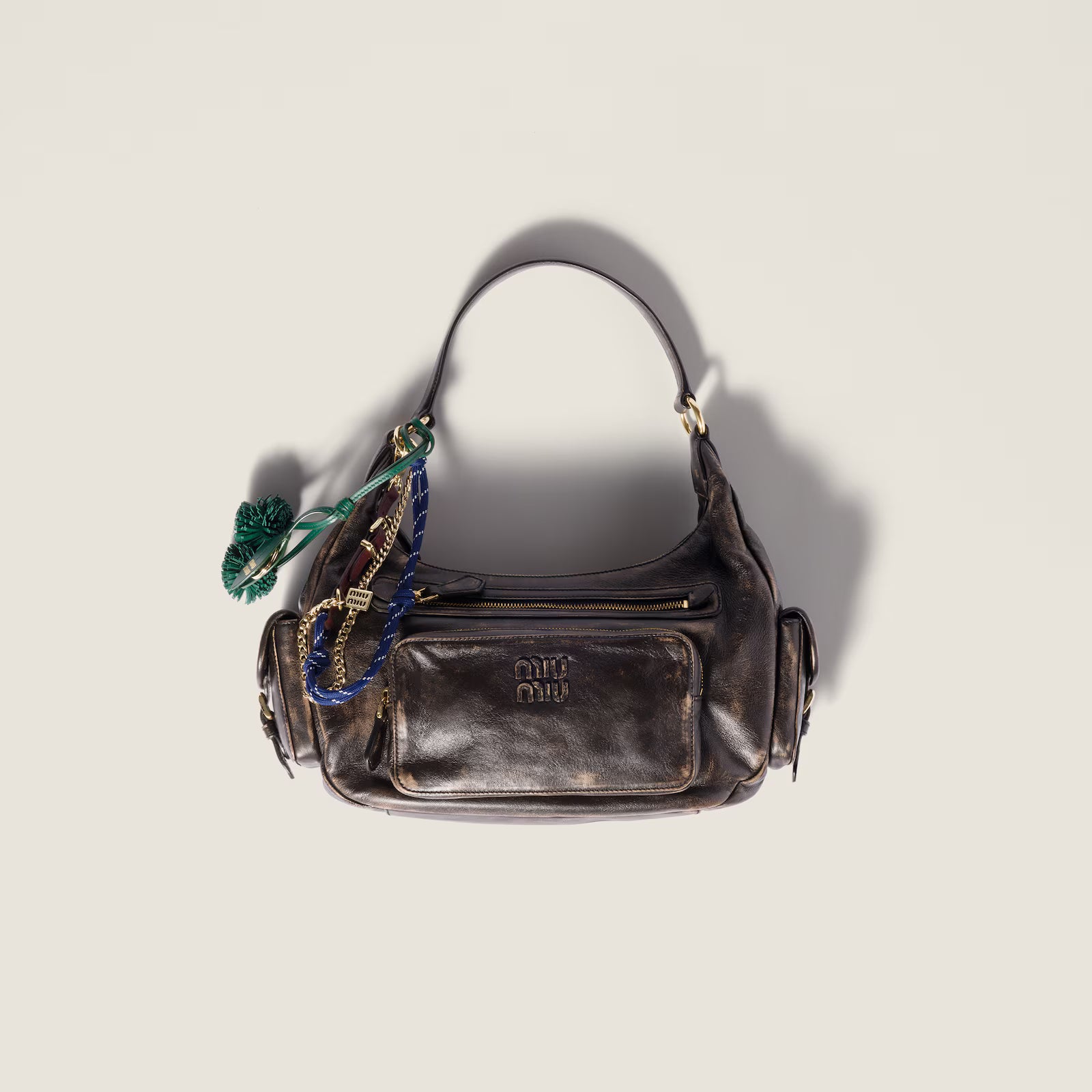Pocket nappa leather bag