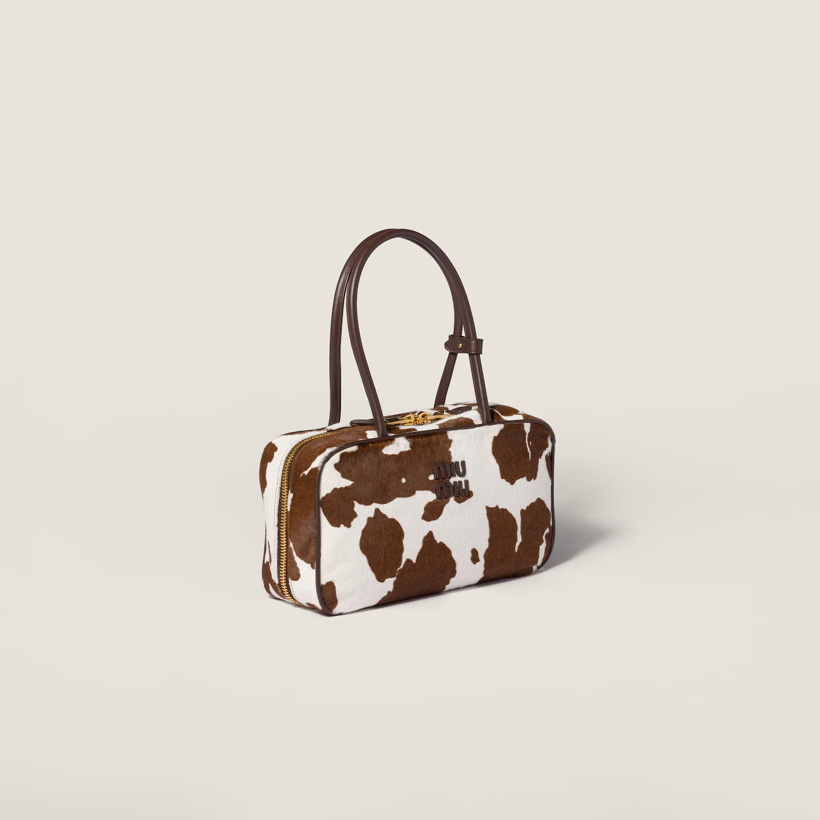 Printed leather Beau bag