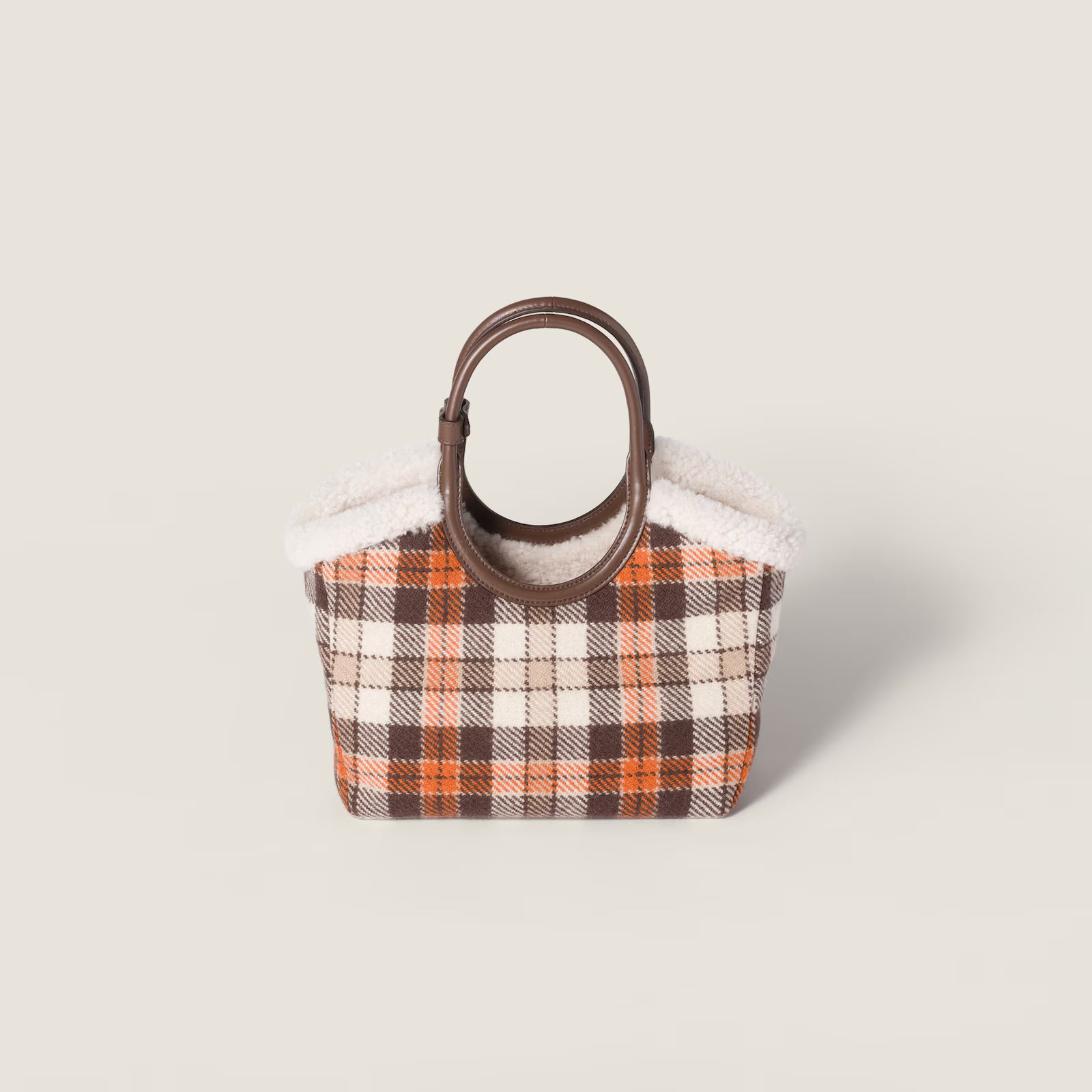 IVY plaid and shearling bag