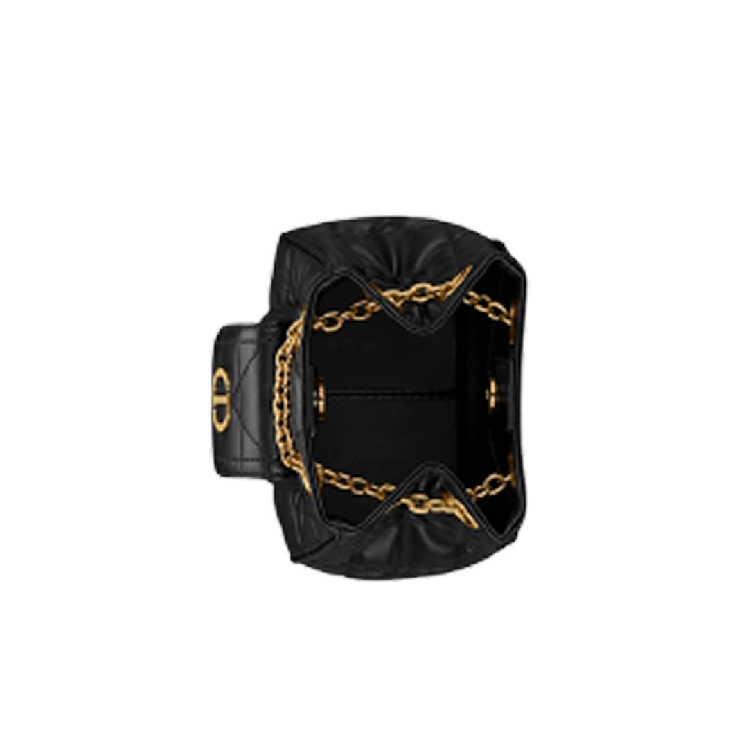 Small Dior Caro Multicarry Backpack with Chain